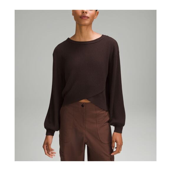 Lululemon Sweaters - Lululemon 'Reversible' Black Crossover Sweater Size 8